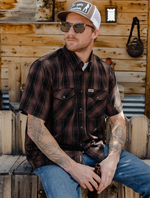 CALICO BAMBOO SHORT SLEEVE BUTTON UP - MENS